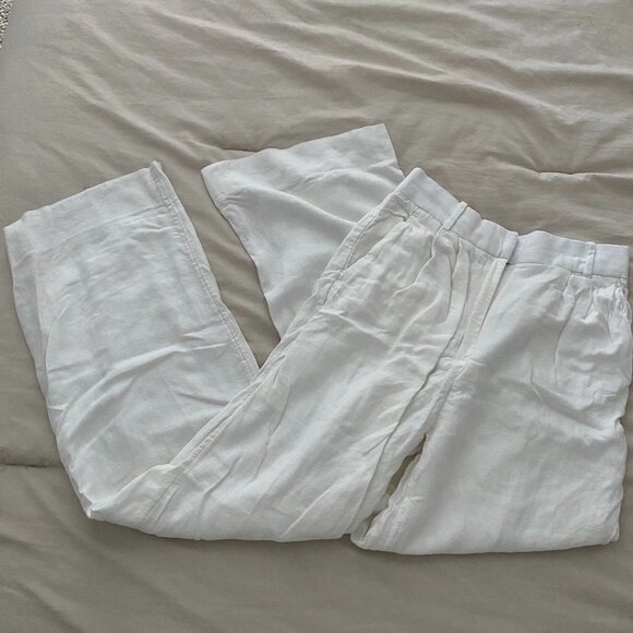 Abercombie & Fitch White Linen Pants (26/2R) - Picture 1 of 1
